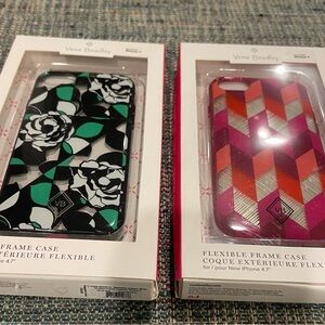 Vera Bradley iPhone 7 flexible frame case. New cases 2 cases